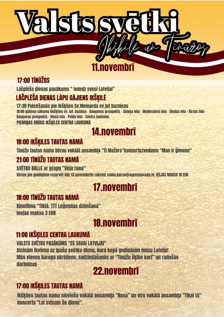 Valsts svētki Ikšķilē un Tīnūžos