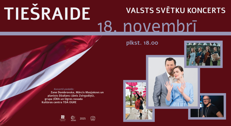 Valsts svētku koncerts tiešraidē uz lielajiem ekrāniem