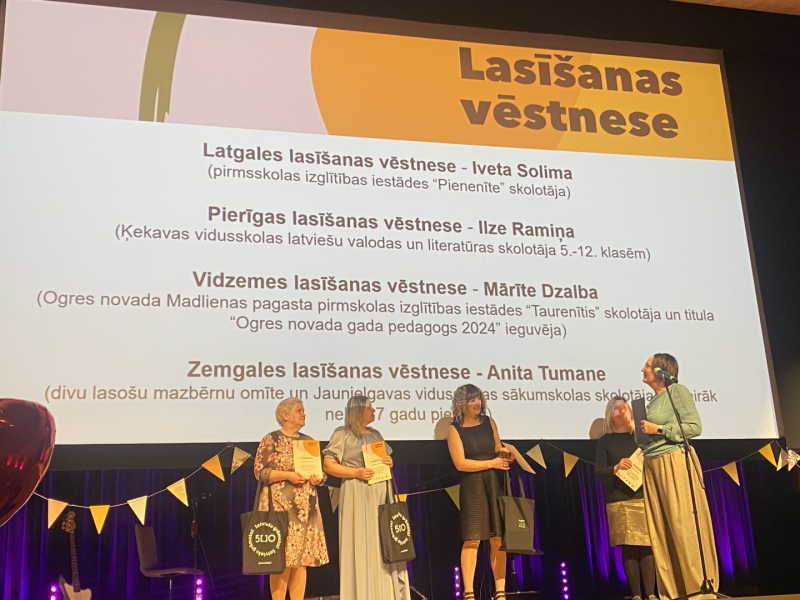 Šogad par Vidzemes lasīšanas vēstnesi kļuvusi Madlienas PII “Taurenītis” skolotāja un Madlienas bibliotēkas lasītāja Mārīte Dzalba