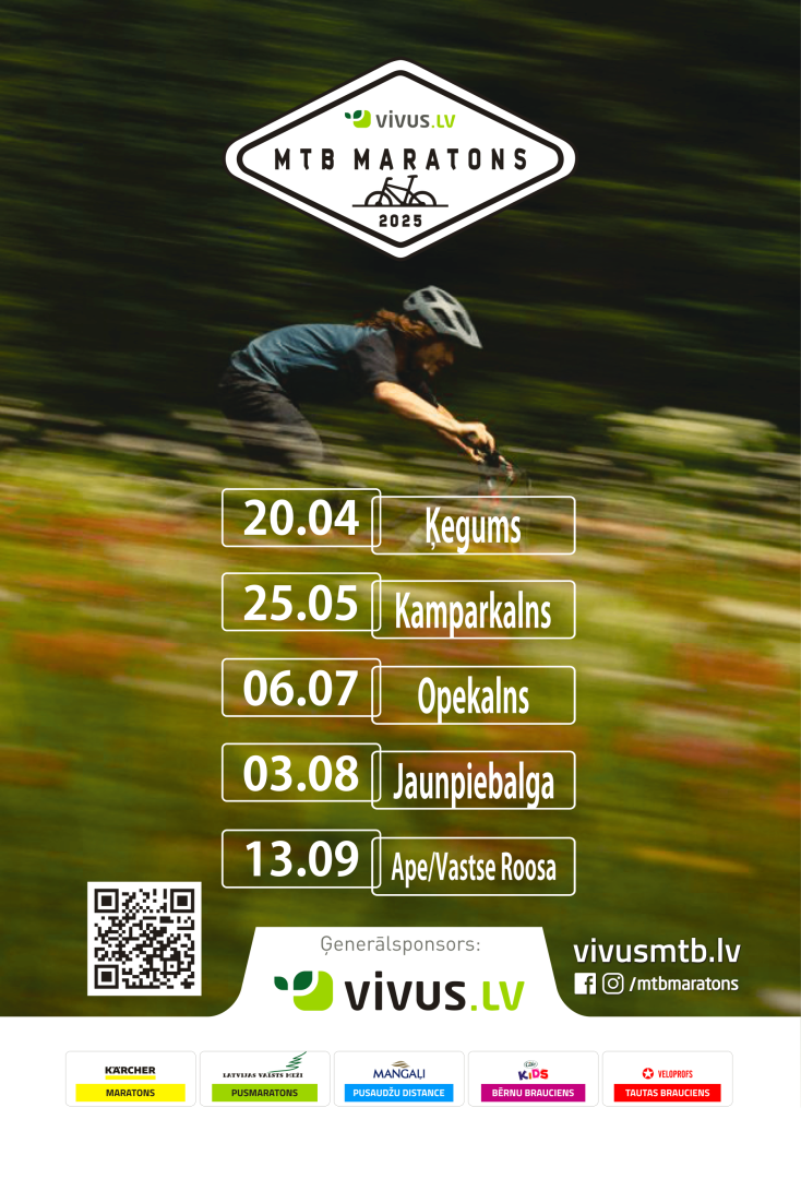 MRB maratons Ķegumā 20. aprīlī plkst. 10.00