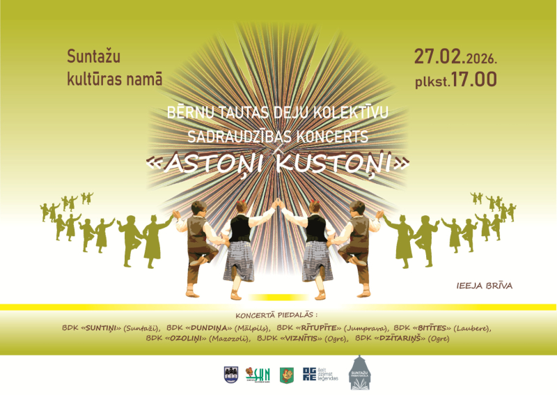 Attēls saļganos toņos, bermo tautas tērpos dejo aplī