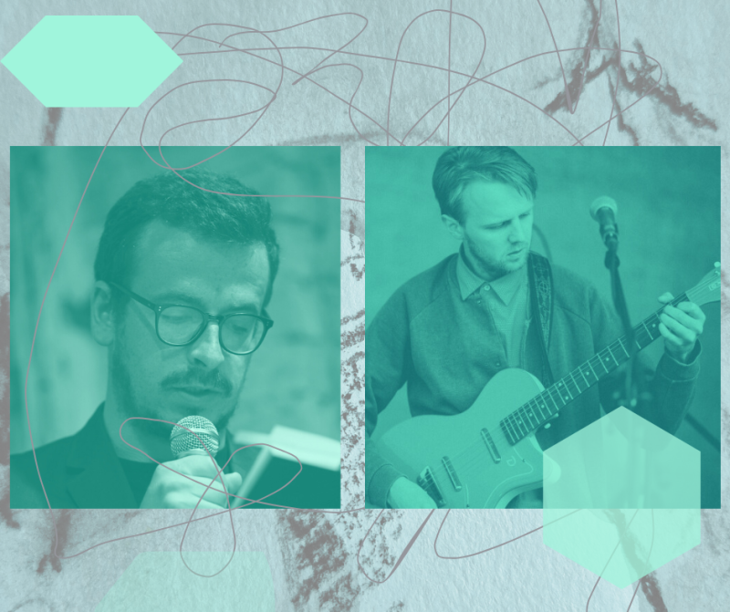 Pasākuma Ogres vēstures un mākslas muzejā par Ziemassvētku kaujām dalībnieki - Toms Treibergs un Jānis Ruņģis