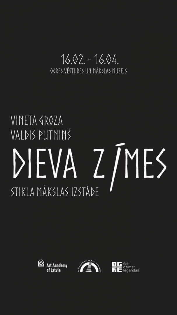 Izstāde Dieva zīmes OVMM 02.2024. plakāts