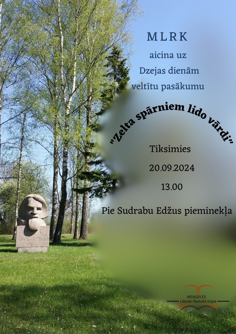 Dzejas dienām veltīts pasākums “Zelta spārniem lido vārdi” Meņģelē 20.09.2024.