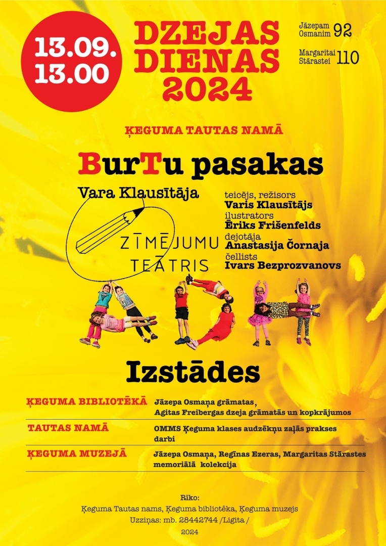 Dzejas dienas 2024 Ķegumā 13.09.2024.