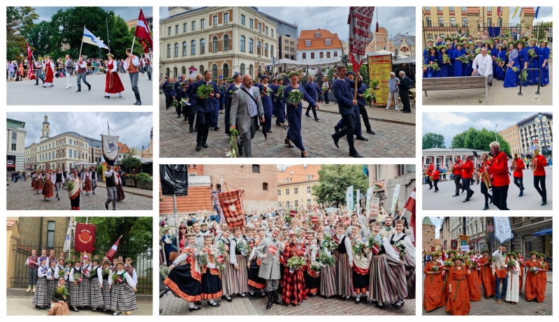Dziesmu un deju svētki 2023 Gājiena foto kolāža