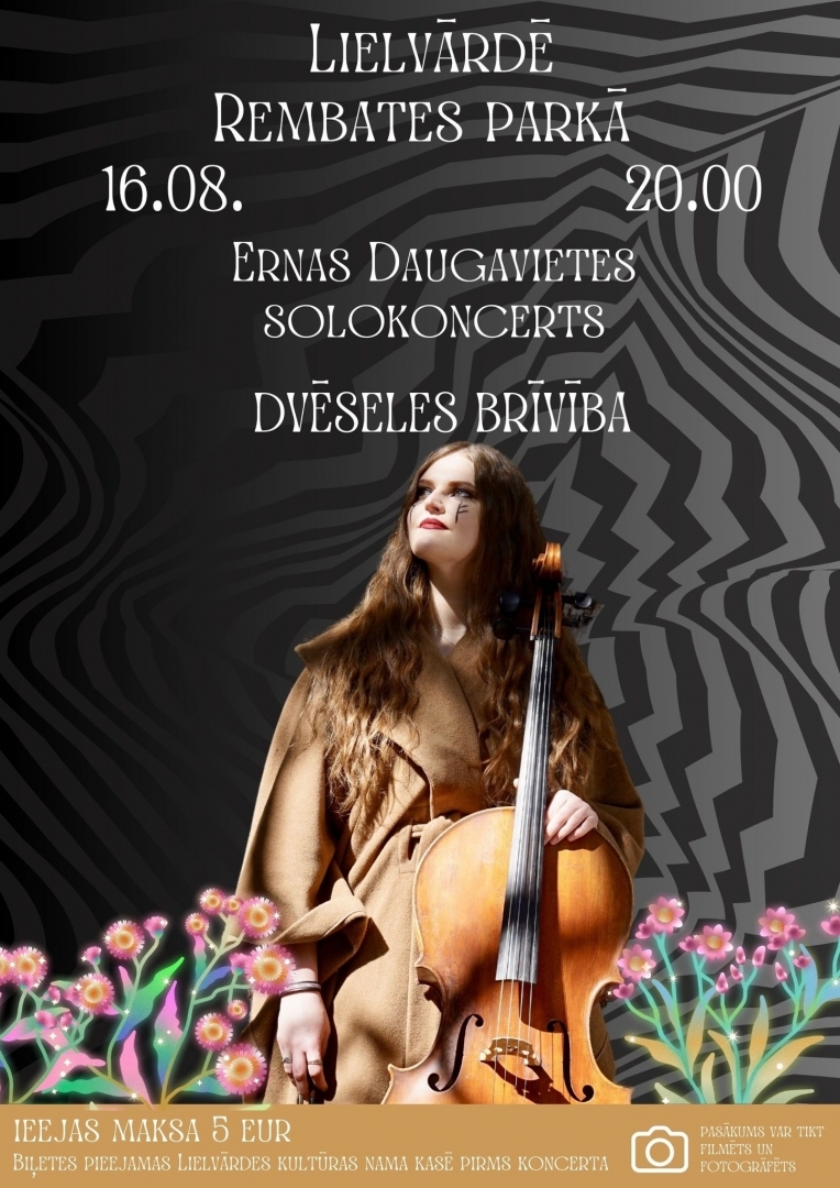 Ernas Daugavietes solokoncerts DVĒSELES BRĪVĪBA Lielvārdē 16.08.2024.