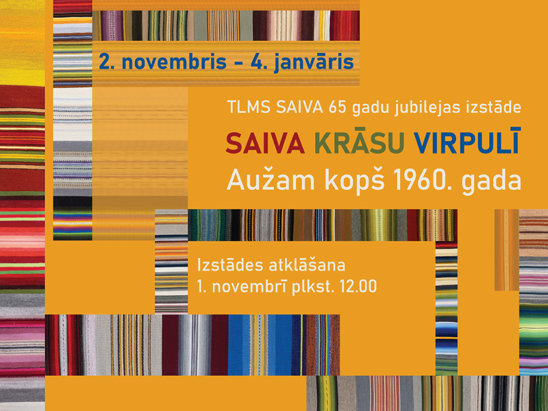 Tautas lietišķās mākslas studija SAIVA aicina uz savas 65 gadu jubilejas izstādes “Saiva krāsu virpulī” atklāšanu