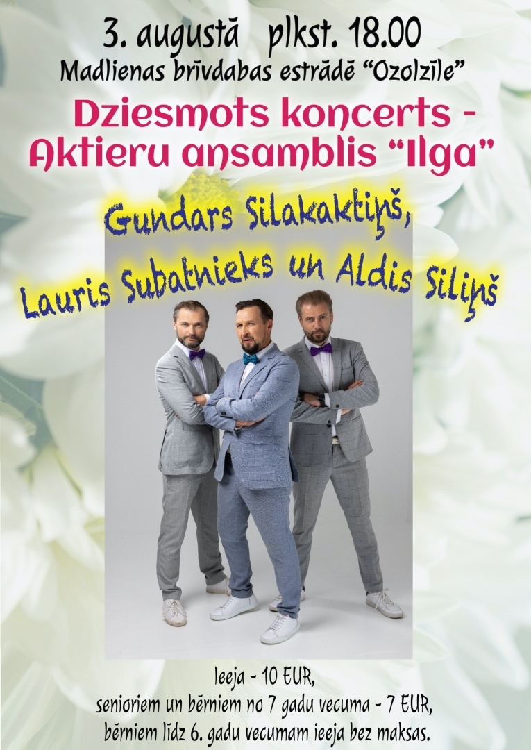 Dziesmots koncerts - Aktieru ansamblis “Ilga" Madlienā 03.08.2024