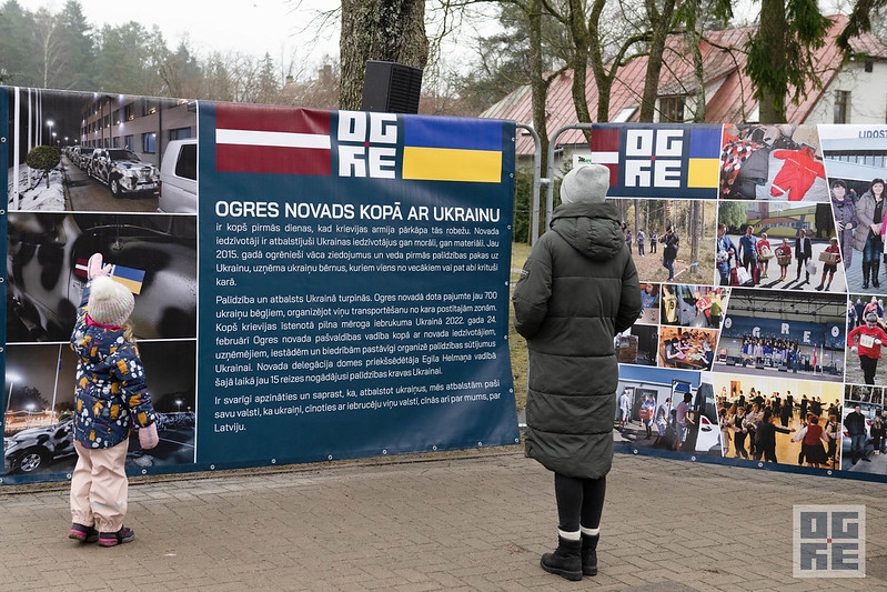 Izstāde Ogres novada atbalsts Ukrainai 02.2024.