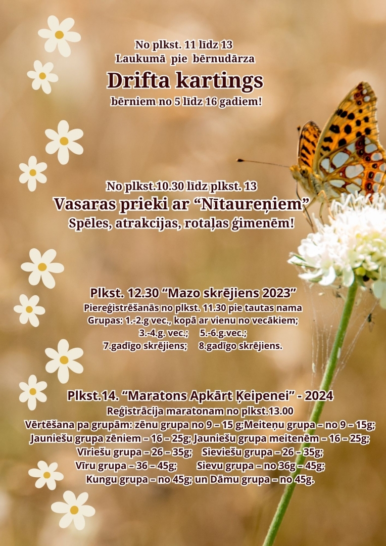 Ķeipenes pagasta svētki "Svētki vasaras plaukumā" 06.07.2024. pasākumu programma