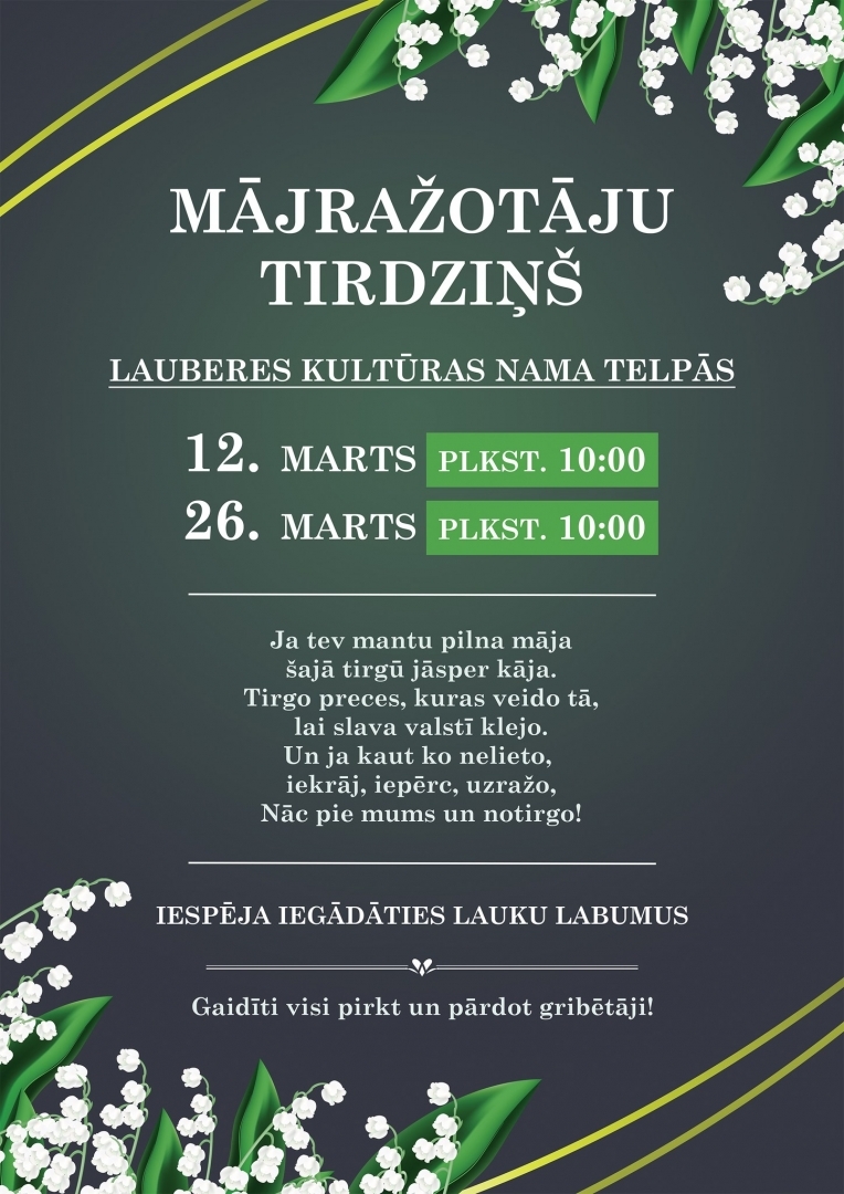 laubere tirgus marts 2023