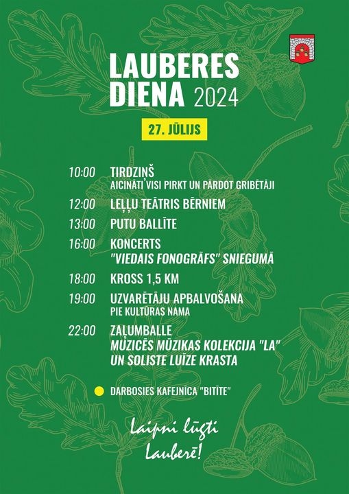 Afiša: Lauberes diena 2024, 27. jūlijs