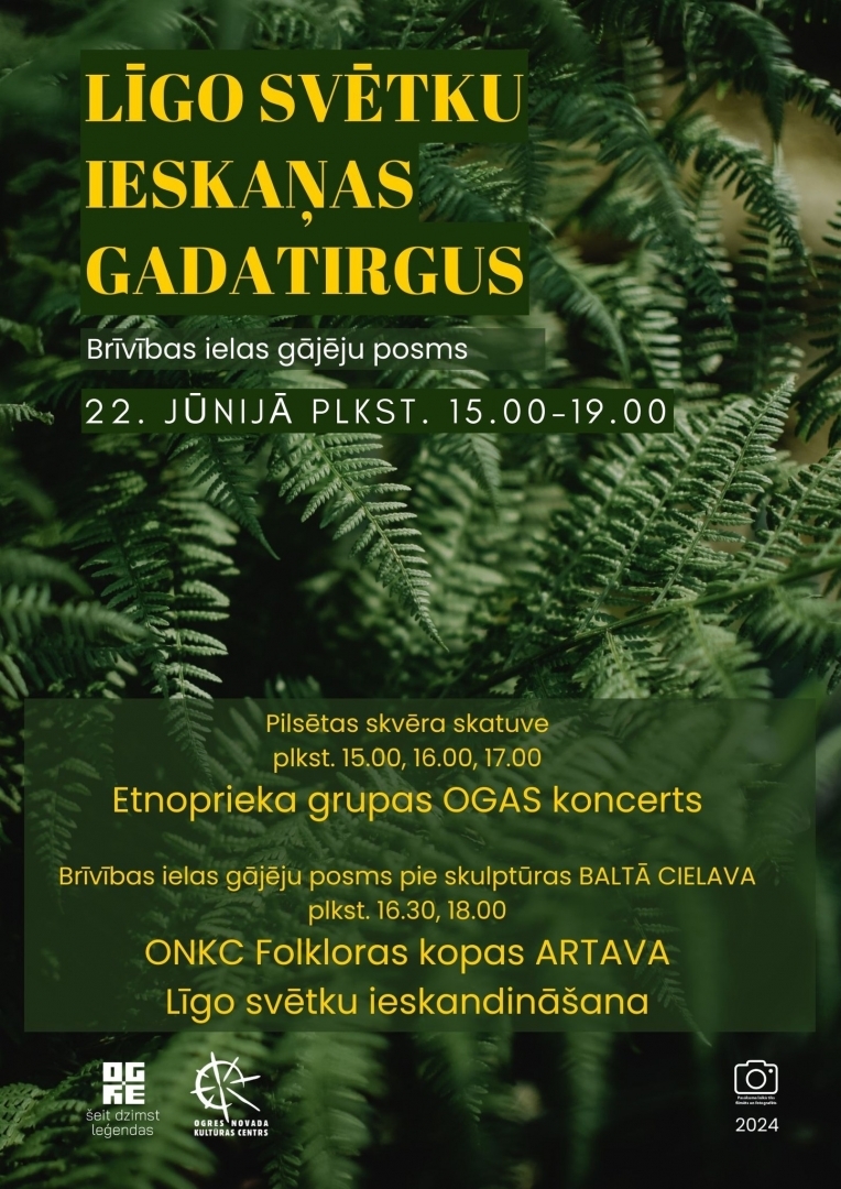 LĪGO SVĒTKU IESKAŅAS GADATIRGUS Ogrē 22.06.2024