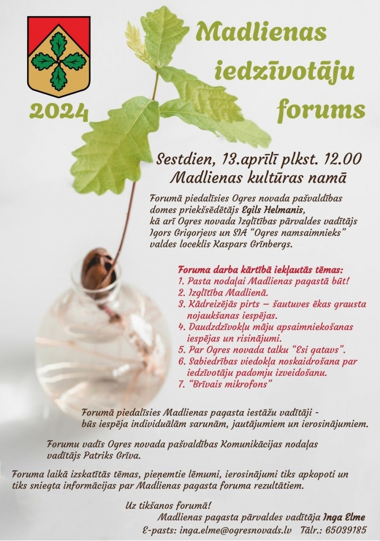 Madlienas iedzīvotāju forums 13.04.2024.