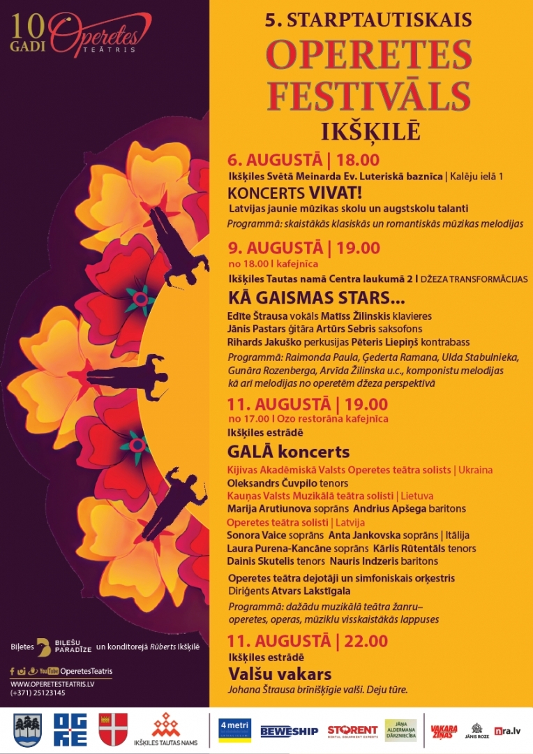 Operetes festivāls 2023 plakāts