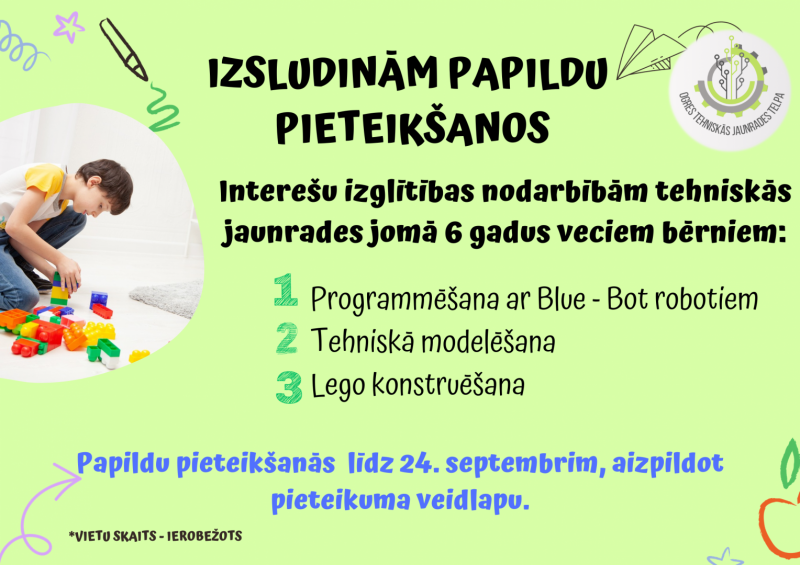 Tehniskās jaunrades nodarbības Ogrē