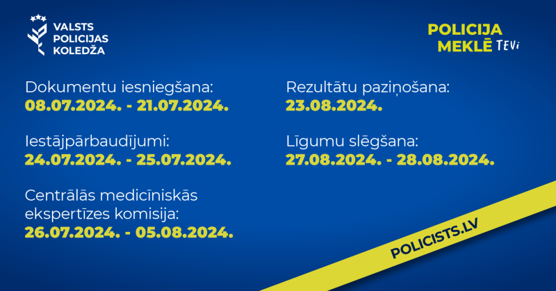 Pieteikšanās mācībām par policistu
