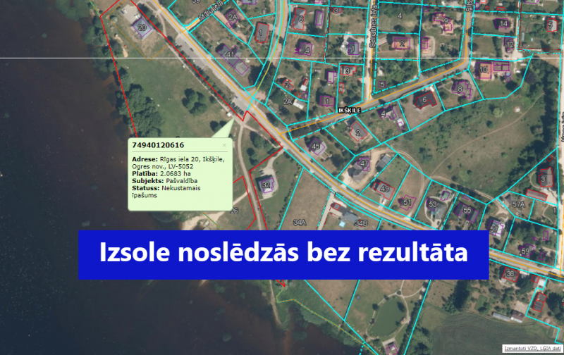 Izsoles Rīgas ielā 20, Ikšķilē, rezultāts