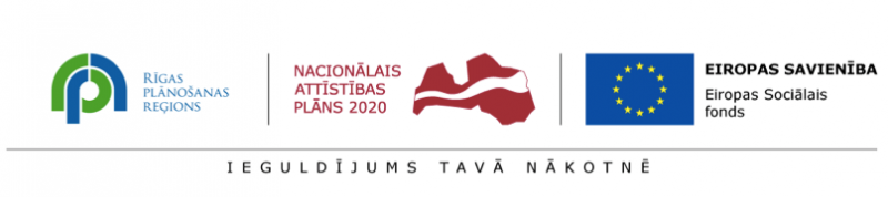 Rīgas plānošanas reģiona, Nacionālā attīstības plāna un Eiropas Sociālā fonda logo