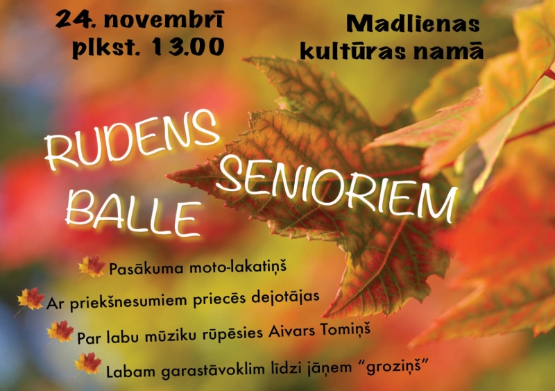 Rudens balle senioriem 24.11.2023 Madlienā