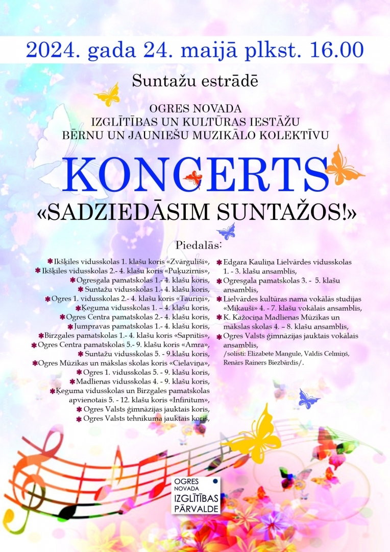  Koncerts SADZIEDĀSIM SUNTAŽOS! 24.05.2024.