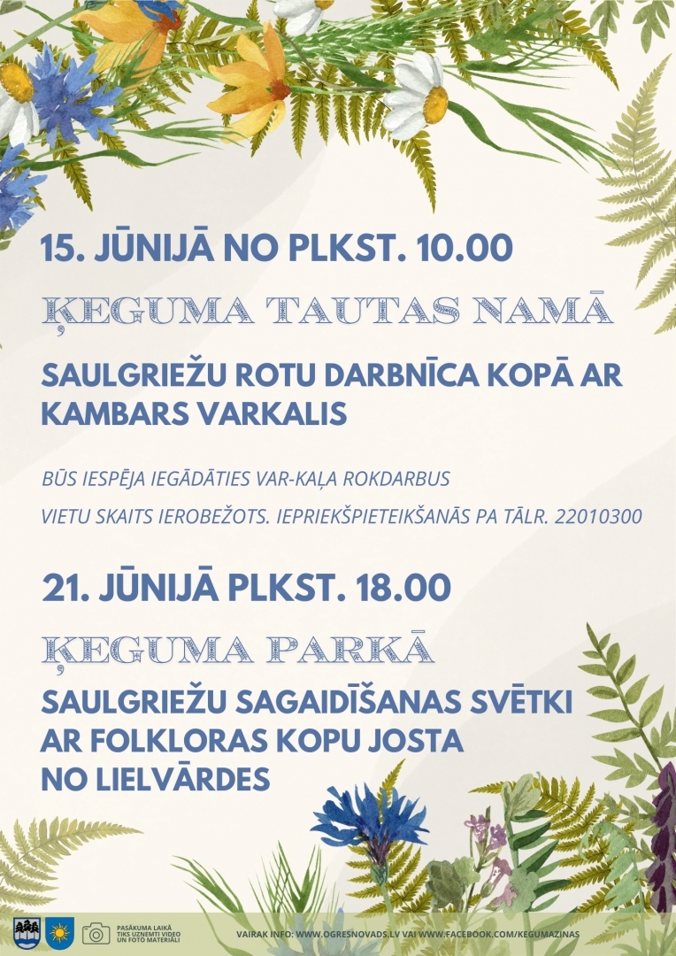 Saulgriežu pasākumi Ķegumā 06.2024.