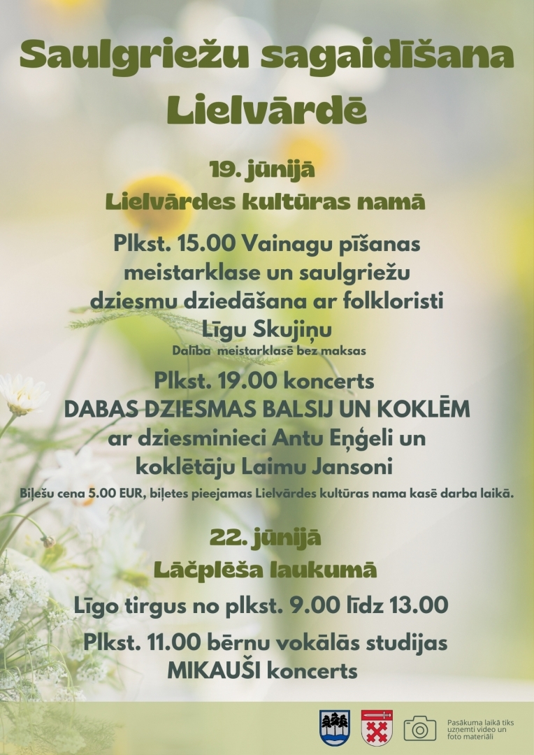 Saulgriežu sagaidīšanas pasākumi Lielvārdē 06.2024.