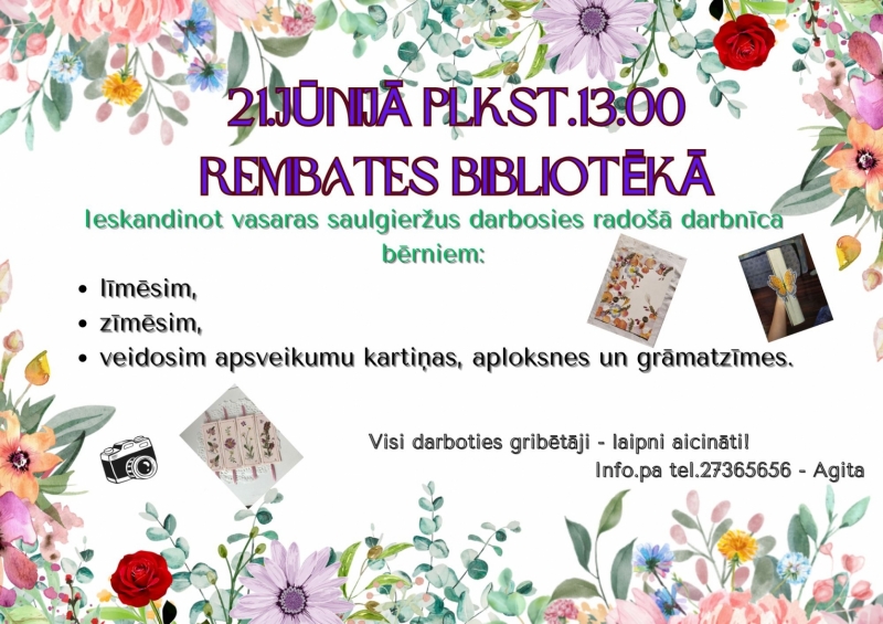 Ieskandini Saulgriežus  Rembates bibliotēkā 21.06.2024.