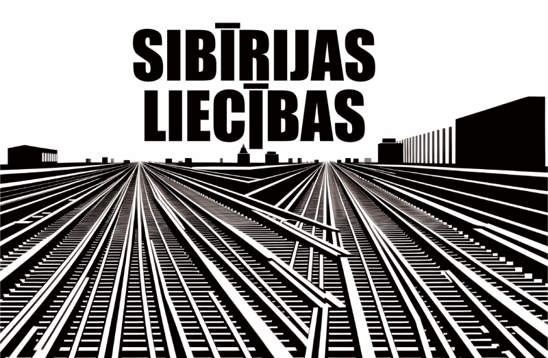 Vizuālis izstādei "Sibīrijas liecības" - daudz dzelzceļa sliežu