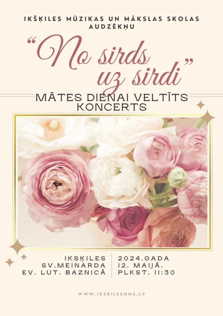 Koncerts NO SIRDS UZ SIRDI Ikšķilē 12.05.2024