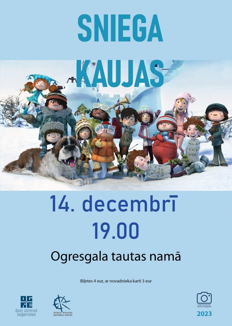 Animācijas filma Sniega kaujas Ogresgals 14.12.2023.