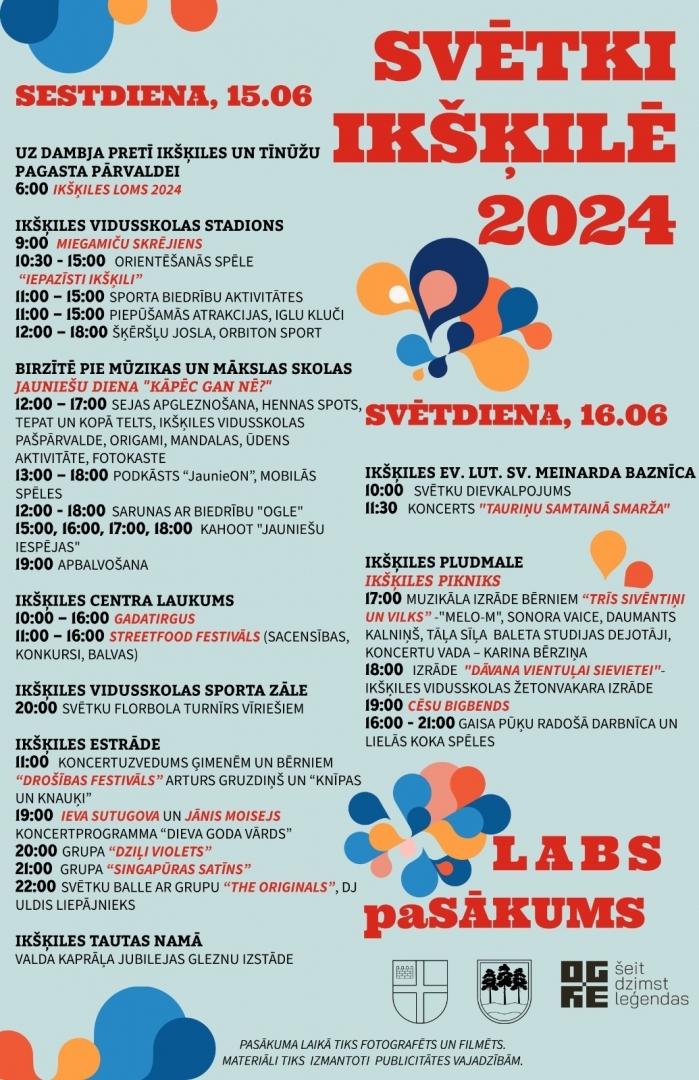 Ikšķiles svētku 2024 afiša