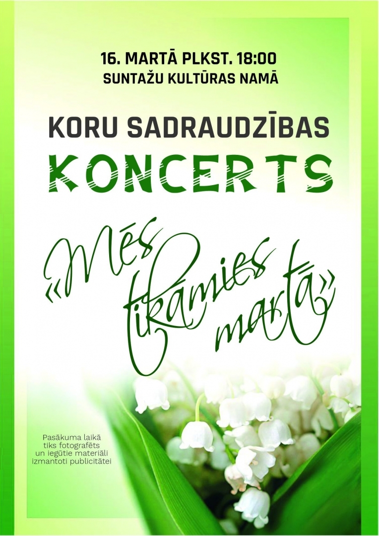 Koncerts Mēs tikāmies martā Suntažos 16.03.2024.