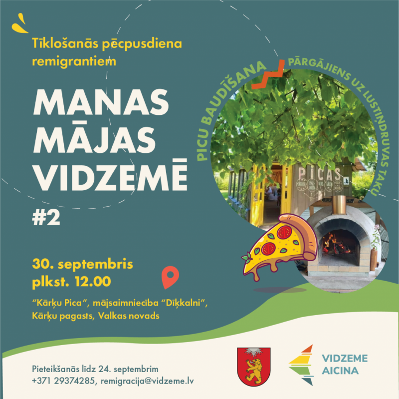 Plakāts pasākumam "Manas mājas Vidzemē"