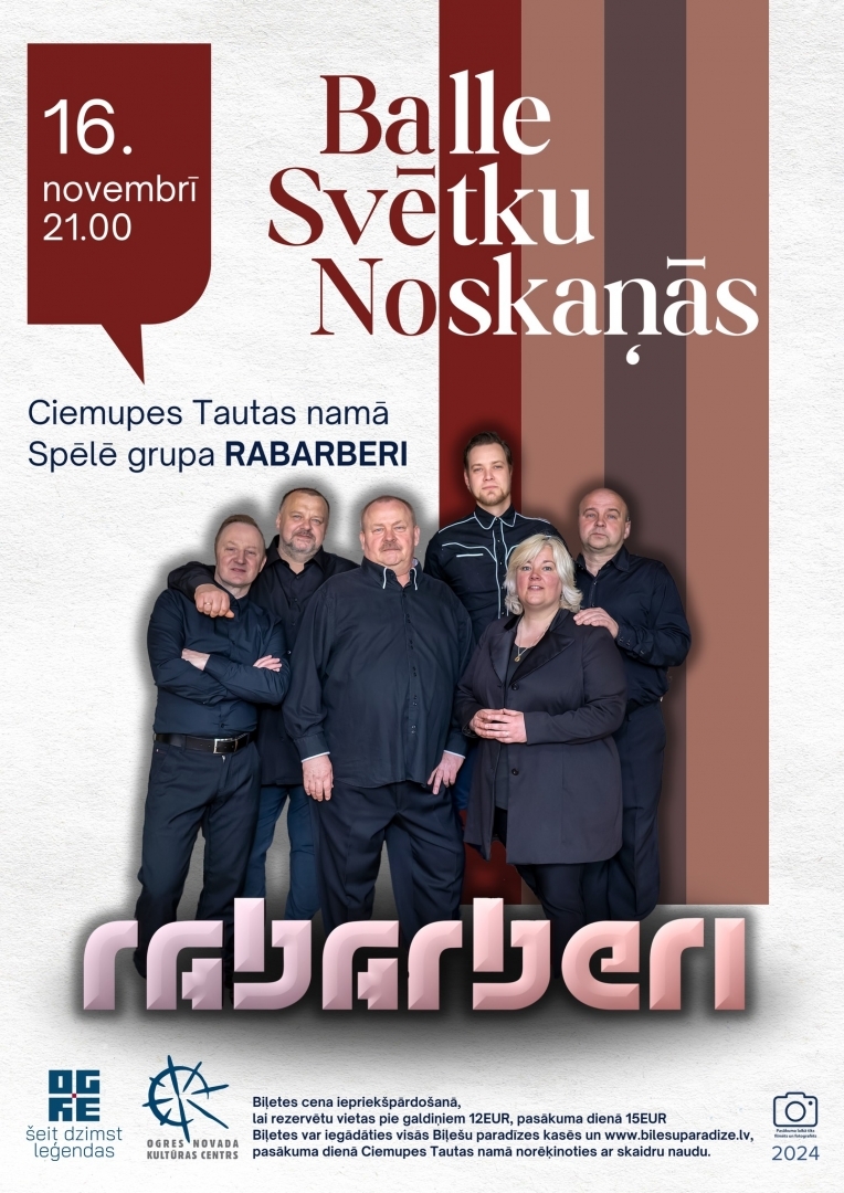 Valsts svētku balle Ciemupē ar grupu Rabarberi 16.11.2024.