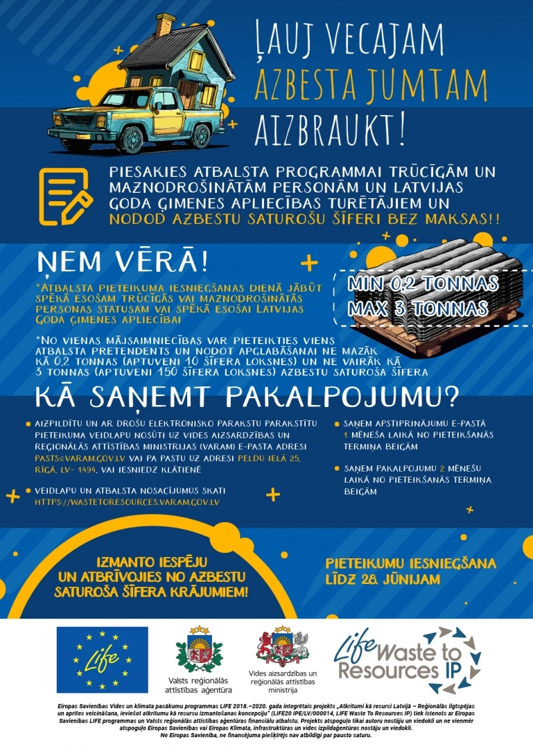 Azbesta nodošanas programma 2. kārta 06.2024.