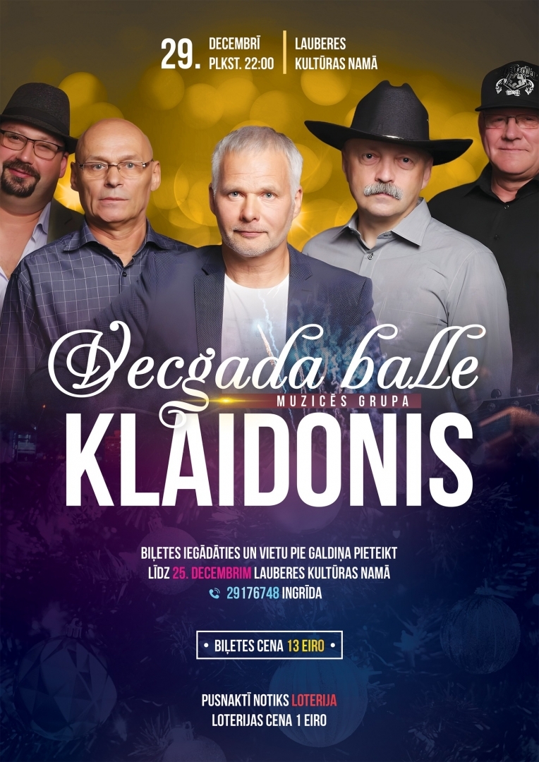 Vecgada balle Lauberē 29.12.2023. plakāts