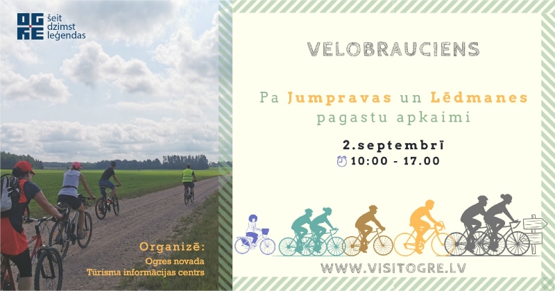 Plakāts velobraucienam Jumprava–Lēdmane–Jumprava