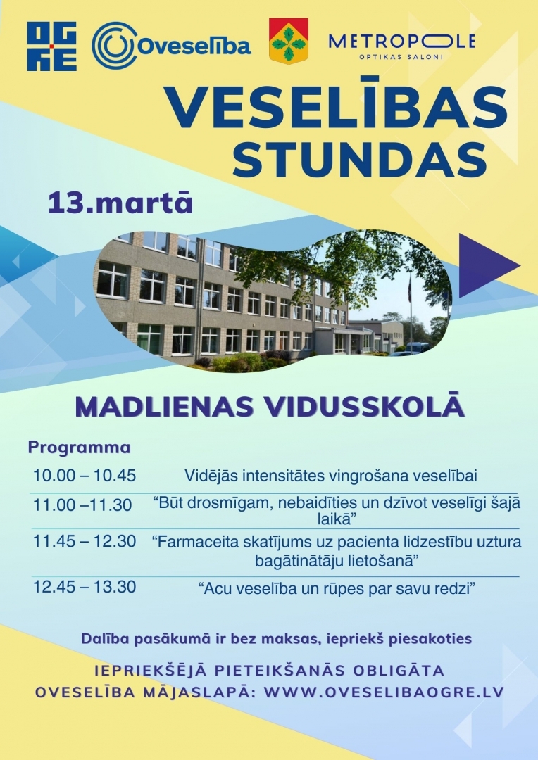 Veselības stundas Madlienā 03.2024