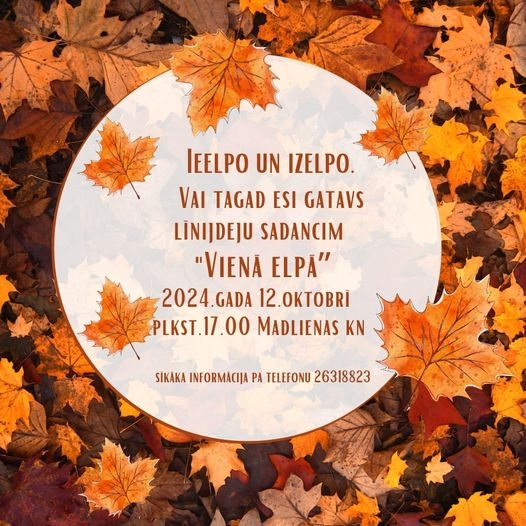 Līnijdeju sadejošanas pasākums “Vienā elpā” Madlienā 12.10.2024.