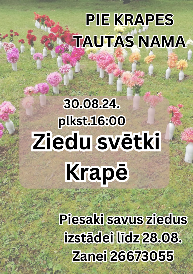 Afiša ziedu svētkiem Krapē