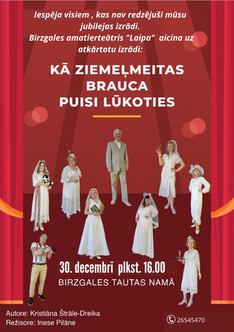 KĀ ZIEMEĻMEITAS BRAUCA PUISI LŪKOTIES plakāts 30.12.2023 Birgzalē