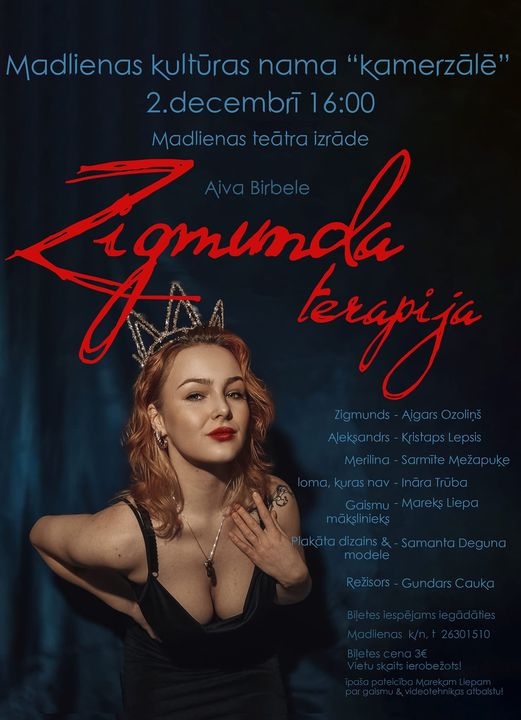 Zigmunda terapija plakāts Madlienā 02.12.2023.