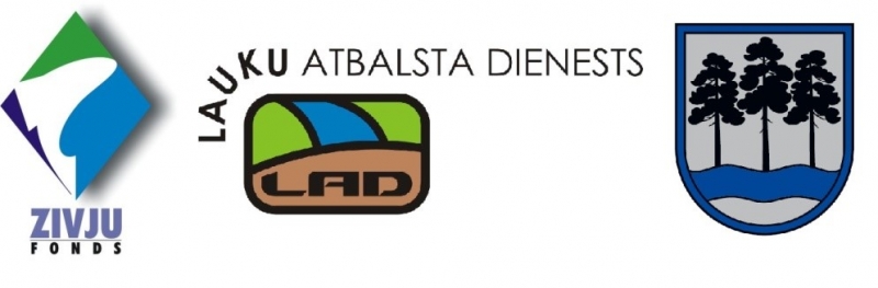 Zivju fonda un Lauku atbalsta dienesta logo un Ogres novada ģerbonis