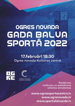 Piesaki savu nominantu Ogres novada Gada balvai sportā 2022!