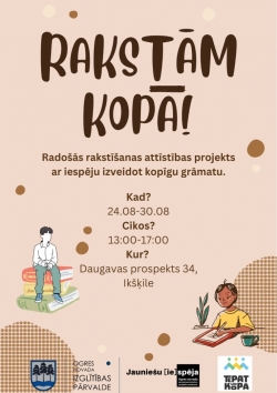 Projekta "Rakstām kopā!" plakāts