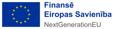 Logo: Finansē Eiropas Savienība, NextGenerationEU