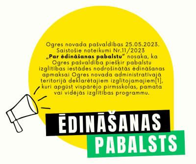 Informācija par ēdināšanas pabalstu Ogres novadā