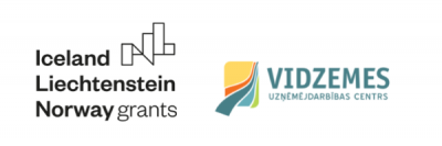 EEZ grantu programmas un Vidzemes uzņēmējdarbības centra logo